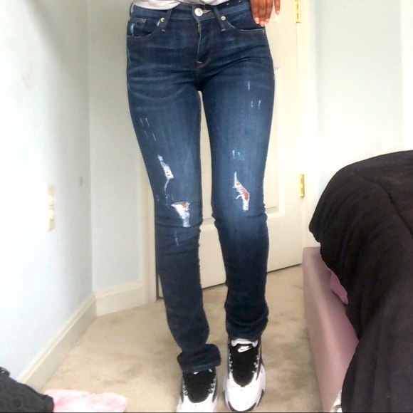 Express super skinny mid rise stretch jeans. Size 00 - Picture 3 of 10